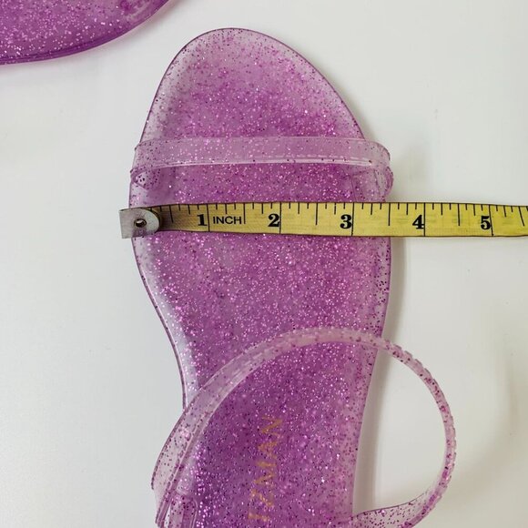 Stuart Weitzman WomensSawyer Slide Glittery Rubber Jelly Sandal 8B in India Pink - Picture 7 of 8